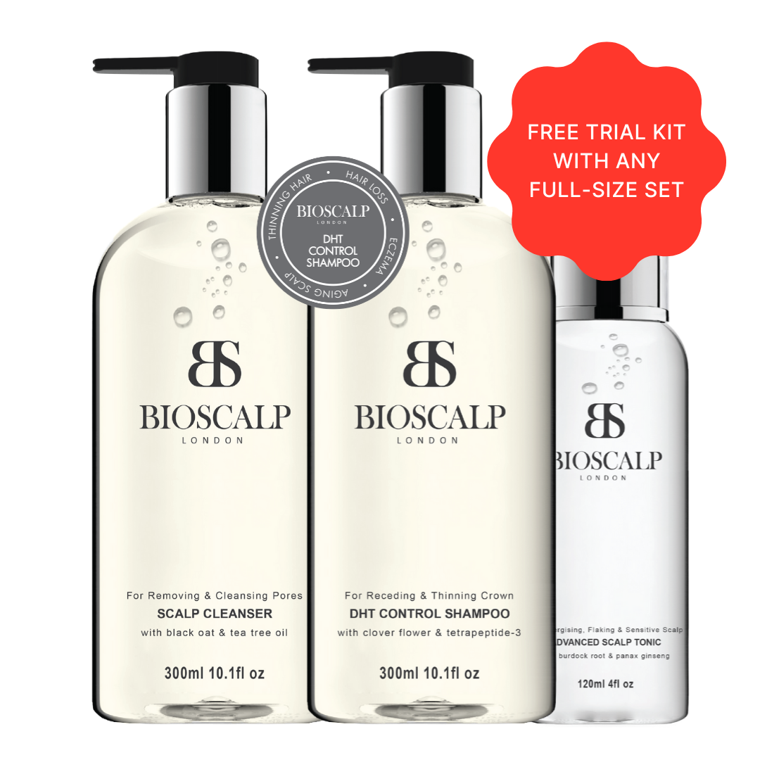 【3本セット】P PREMIUM SCALP SHAMPOO BIOTECH BioScalp DHTI Control Kit | 3-Step Hair Thinning System