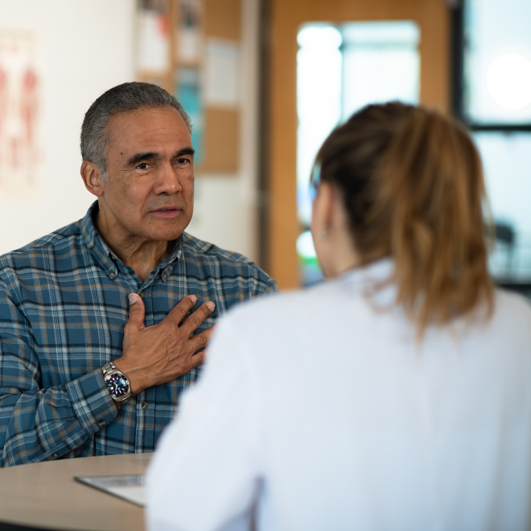 doctor consulted with senior patient