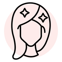 Outline of a person with stars on a pink background