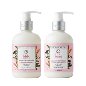 curl shampoo and conditioner bottle 
